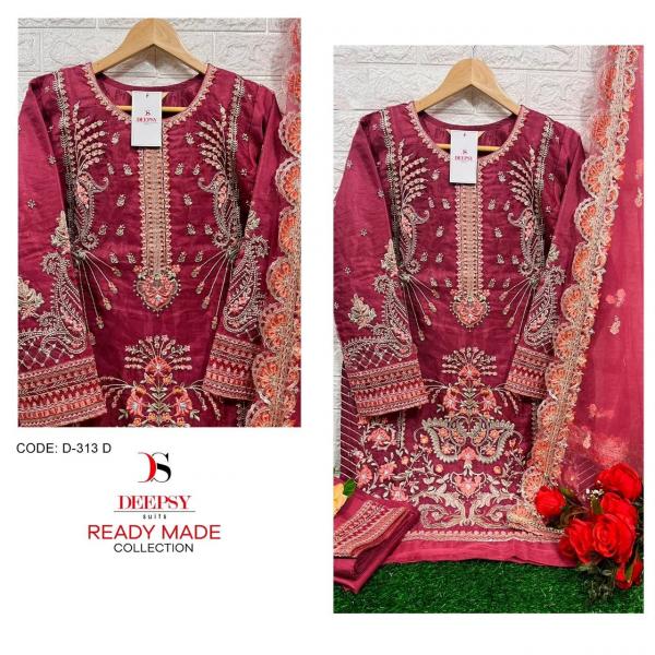 Deepsy 313 Readymade New organza Designer Pakistani Suits Collection